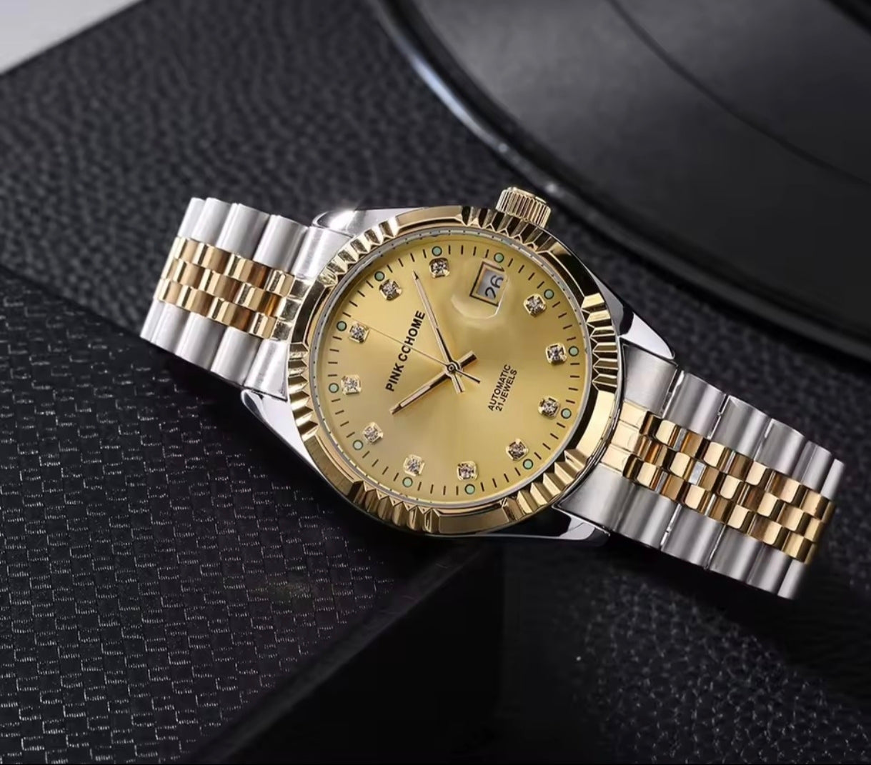 Pink cohome x Luxora Watches